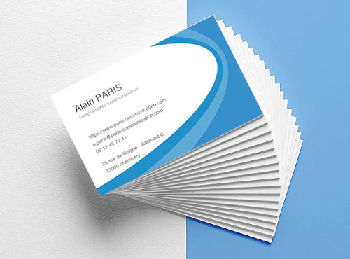 Impression petit format carte de visite personalisable particulier & professionel